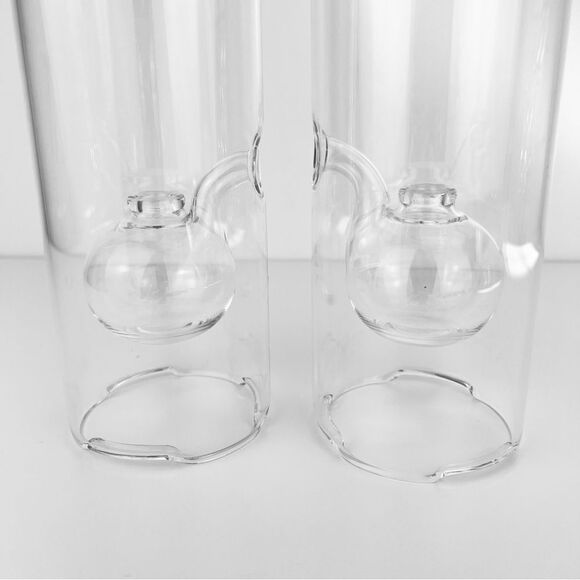 Set of 2 Wolfard Glass Blowing Company - Hand Blown Glass - Oil Lamps - Picture 4 of 8